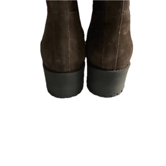 Joie Women's Chelsea Ankle Boots Brown Suede Lug Sole Pull-On Size 8 Booties NEW - Picture 10 of 14